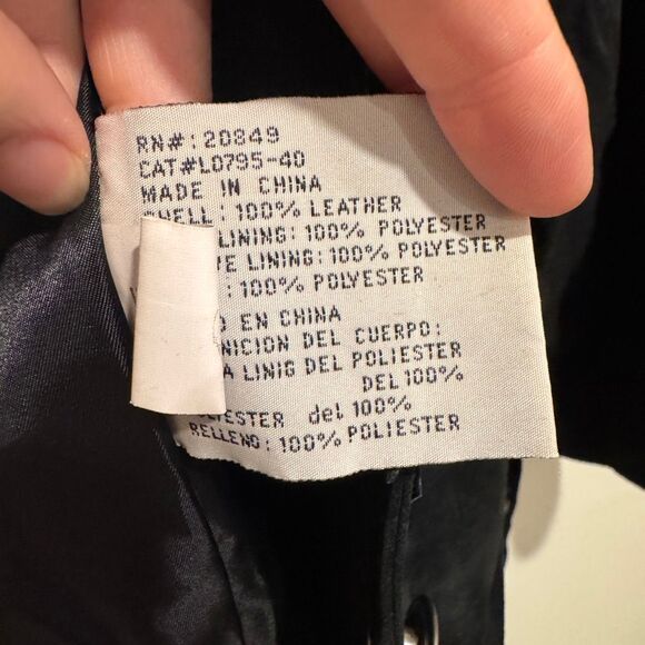 Vintage Womens Leather Western Fringe Embroidered Jacket Lew Morgan Rodeo Size L - Picture 5 of 10